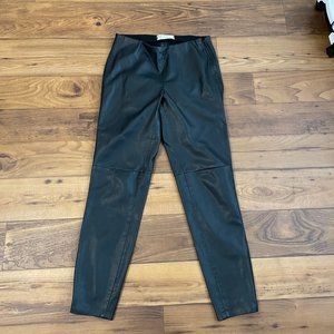 Free People Size 4 Faux Leather Pleather Side Zip Ankle Zip Leggings